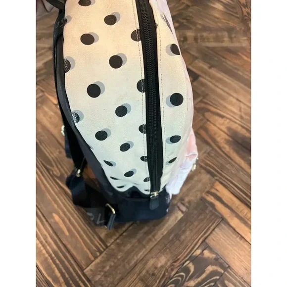 Betsy Johnson BackPack Art to Wear Grunge Y2K 90s Chunky Chevron Polka Dot Flaws - Picture 16 of 16